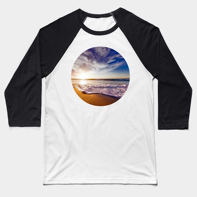 Vacation Beach Horizon Baseball T-Shirt by Winterplay